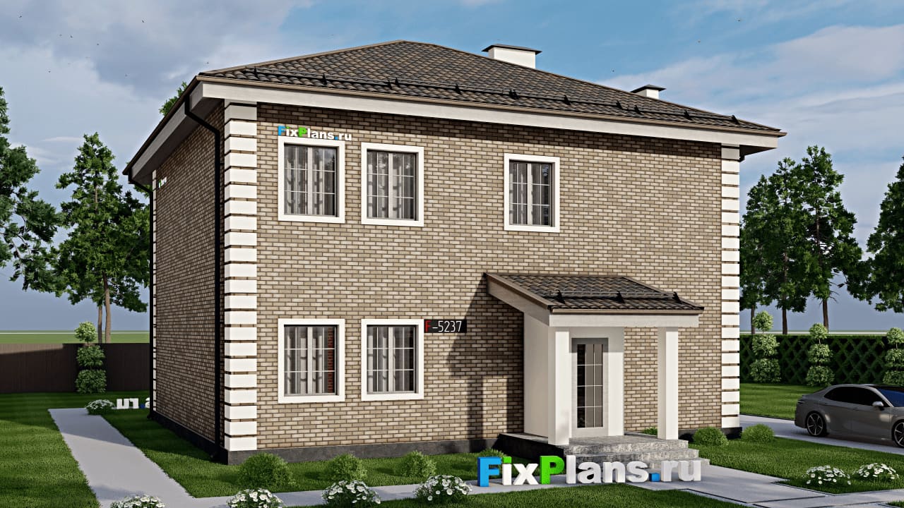 Двухэтажный дом F-5237 — фасад