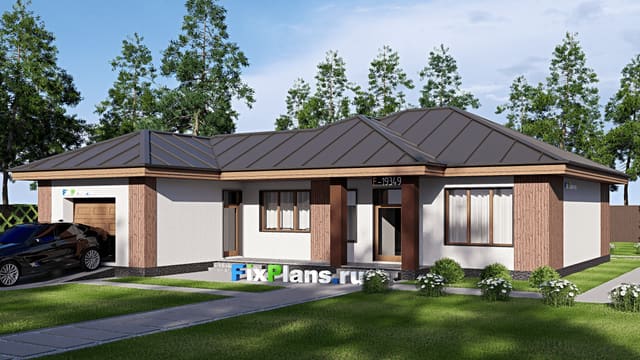 Одноэтажный дом F-19349