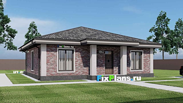 Одноэтажный дом F - 1862